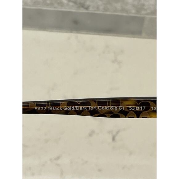 Coach Women’s Eyeglasses HC 6098 Black / Gold Dark Tortoise FRAMES ONLY - READ** - Picture 4 of 9